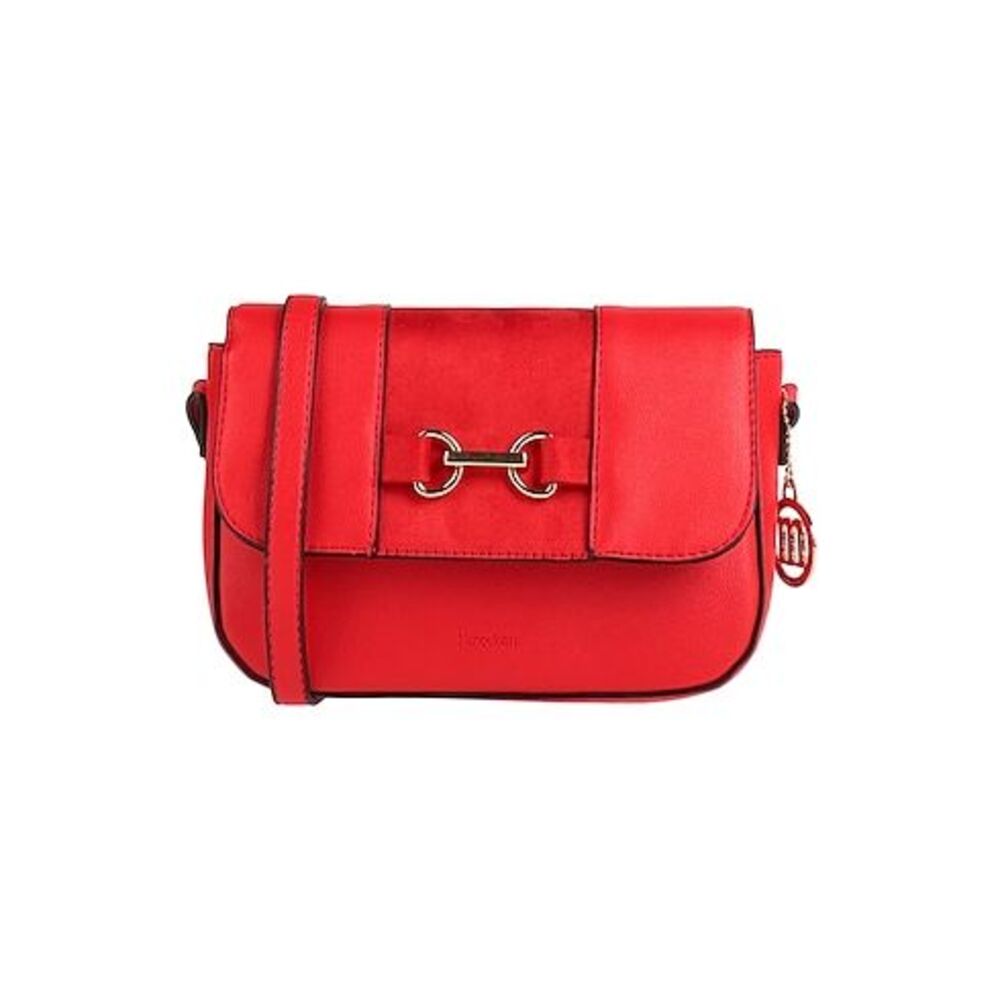 Manoukian Red Cross-body‎ Bag with Gold Hardware Elegant Everyday Accessory